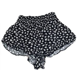 PacSun Black and White Floral Shorts